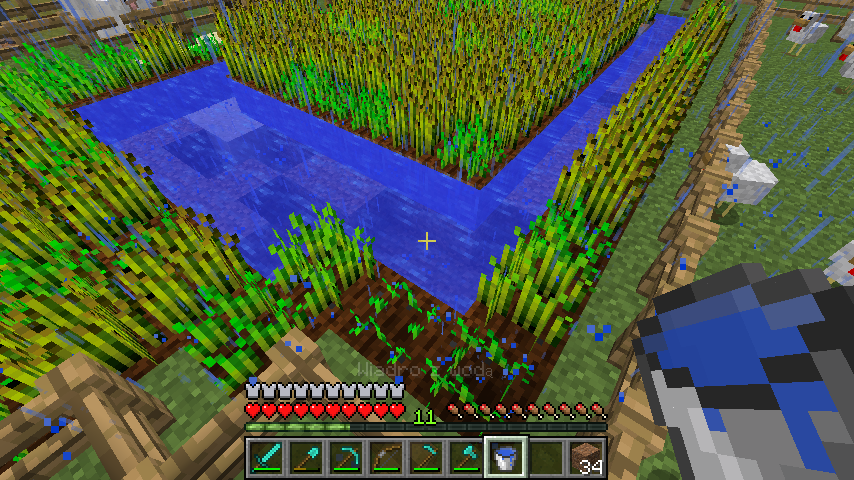 Minecraft nabieranie wody do wiadra